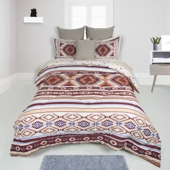 Edredón microfibra estampado aztec